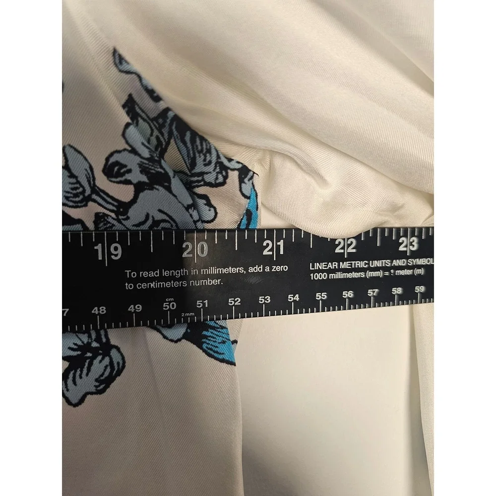 [Romantic Coquette] Cynthia Rowley Silk  Dress Womens 4  Blue Floral Ribbons - Picture 8 of 9